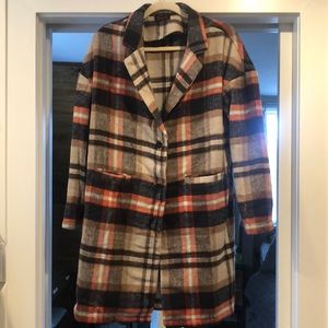NWOT Boutique Plaid Blazer Shacket